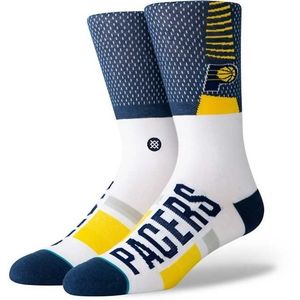 NWT Stance x NBA Indiana Pacers PACERS SHORTCUT 2 Crew Socks Size L 9-13